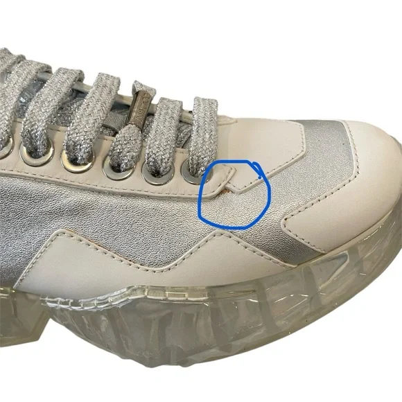 JIMMY CHOO Diamond Chunky Sole Metallic Sneakers Trainers \\ 36.5 - Picture 9 of 12